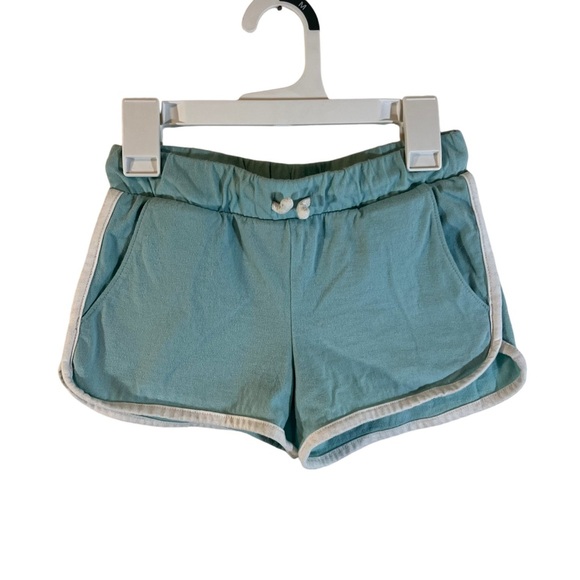 Old Navy Girls Turquoise Blue Knit Shorts Medium 8 Drawstrings Pull On Pockets - Picture 1 of 4
